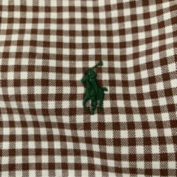 Ralph Lauren Brown & White Checkered Button-Down Shirt - Picture 11 of 15